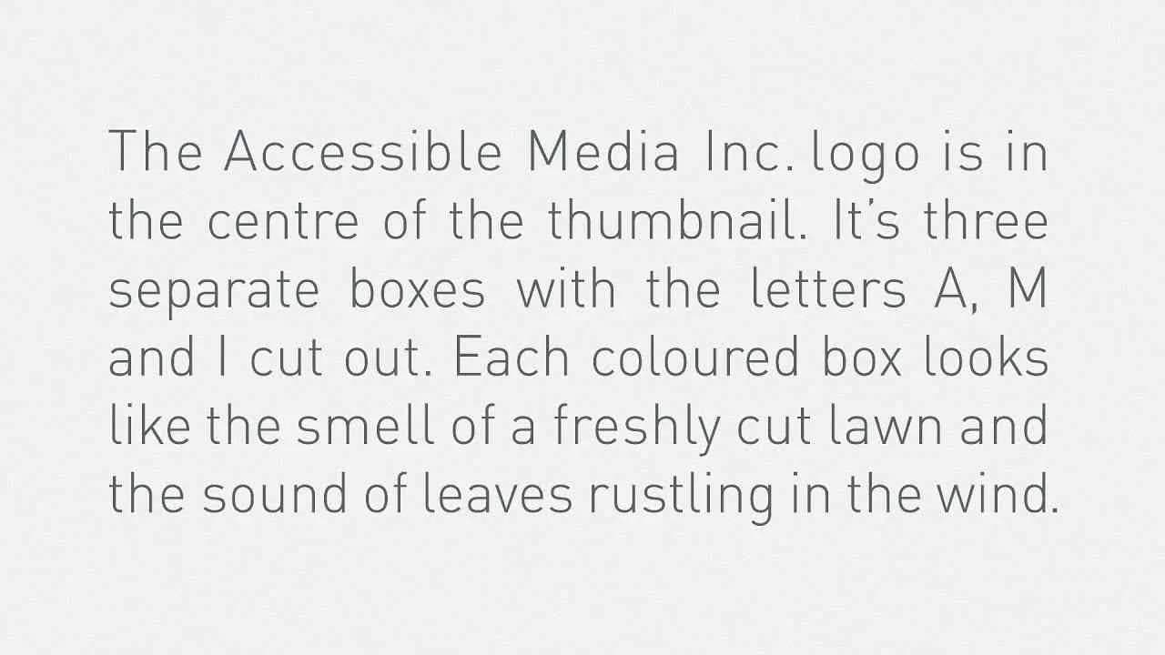 Everything described - Accessible Media | Clapboard Ad Archive